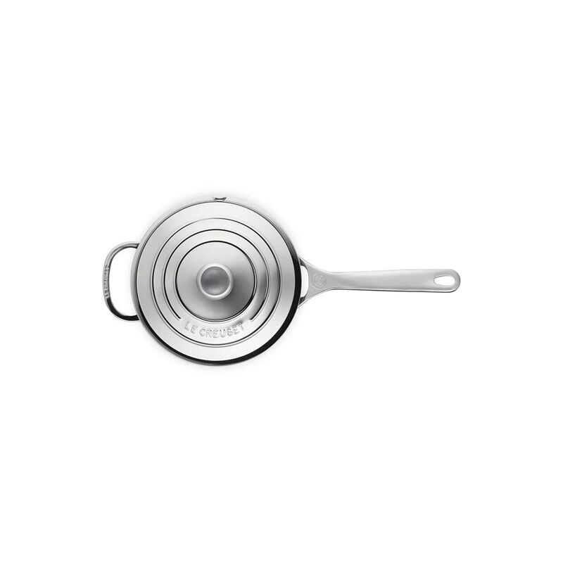 Le Creuset Signature Stainless Steel Saucepan with Lid and Helper Handle image number 2